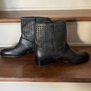Studded biker booties